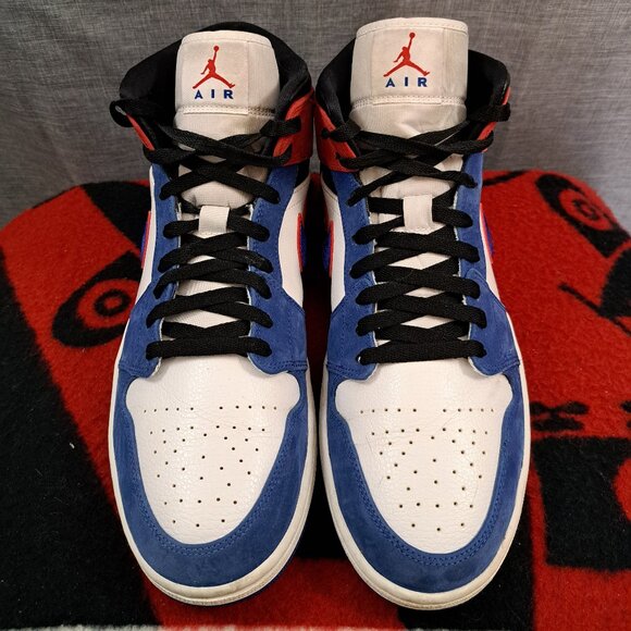 %Size 11.5 Nike Air Jordan 1 Mid Multicolored Swoosh 852542-146 Men AJ4 main image 14